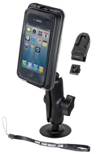 Supporto AQUABOX impermeabile per superficie piana per barca camper RAM Mounts RAM-B-138-AQ7-1U per IPHONE 4 e 4s