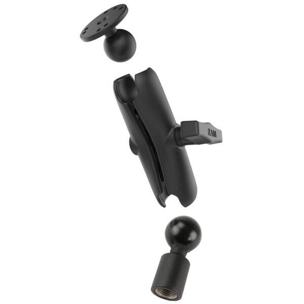 RAM Montaggio Universale a Doppia Sfera con Piastra Tonda e Filettatura 1/2" NPT Ram Mounts RAM-101-218-1U - immagine 2