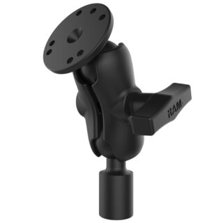 RAM Montaggio a Sfera Doppia Corto con Piastra Tonda e Filettatura 1/2" NPT Ram Mounts RAM-101-B-218-1U
