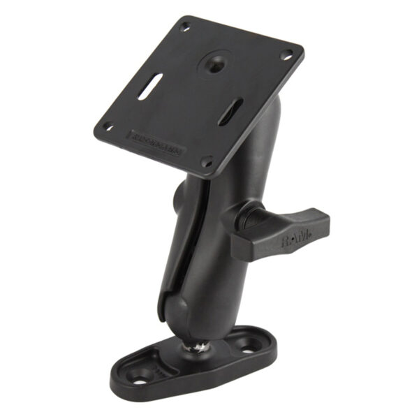 RAM Doppio Montaggio a Sfera con Piastra VESA 75x75mm e Base a 2 Fori Ram Mounts RAM-101-RAY1U