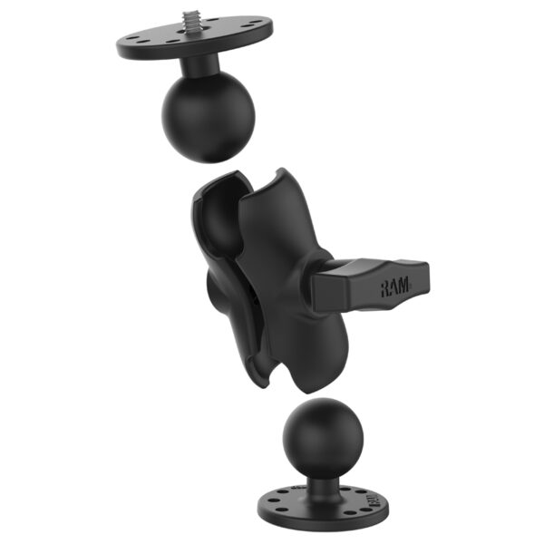 RAM Doppio Montaggio a Sfera con Filettatura Maschio 1/4"-20 - tipo C Corto Ram Mounts RAM-101AU-B - immagine 2
