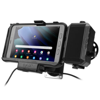 RAM® Powered Mount for Samsung Tab Active3 & Tab Active5 and Tab Active2 with Speaker Ram Mounts RAM-101B-225B-SAM60PD-AU-V7B1U