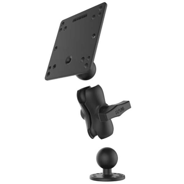 RAM Doppio Montaggio a Sfera con Piastra VESA 100x100mm - tipo C Corto Ram Mounts RAM-101U-B-246 - immagine 3