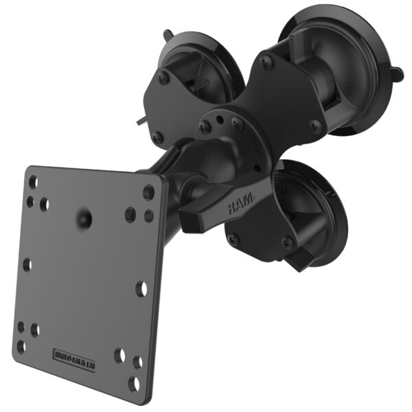 RAM Twist-Lock Tripla Ventosa con Piastra VESA 100x100mm - Corto Ram Mounts RAM-101U-B-SPX1