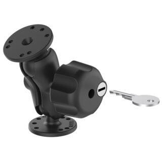 RAM Doppia Sfera con Manopola Blocco Chiave - tipo C Corto Ram Mounts RAM-101U-BL