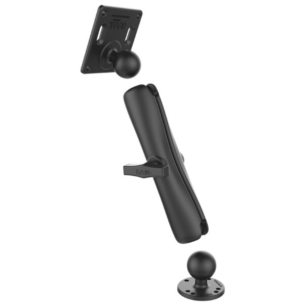 RAM Doppio Supporto a Sfera con Piastra VESA 75x75mm - tipo C Lunga Ram Mounts RAM-101U-D-2461 - immagine 3