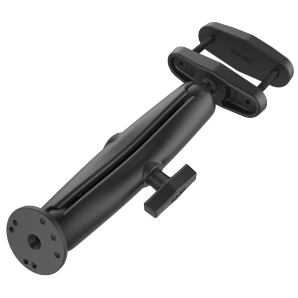 RAM 3" Morsetto per Palo Quadrato con Piastra Rotonda AMPS - Braccio Lungo Ram Mounts RAM-101U-D-247-3 - immagine 2