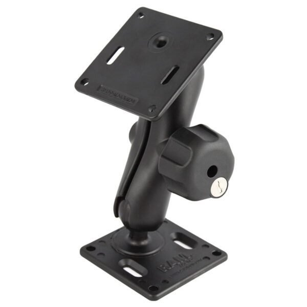 RAM Doppio 75x75mm Montaggio VESA con Manopola Blocco Chiave - Medio Ram Mounts RAM-102LU-2461