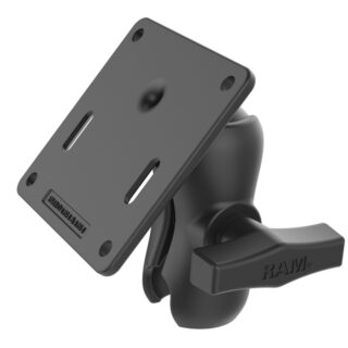 RAM Braccio a presa Doppia con Piastra VESA 75x75mm - tipo C Corto Ram Mounts RAM-103U-B-2461