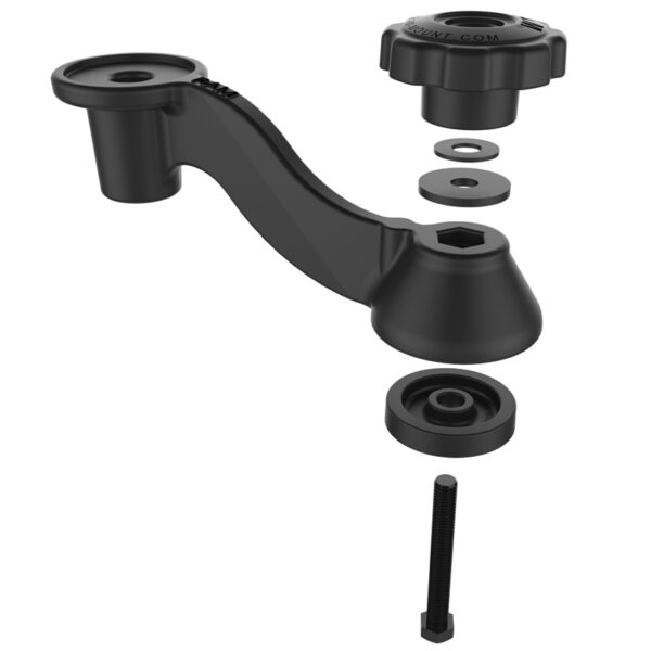 RAM 6" Braccio Oscillante Curvo per Montaggio Orizzontale/Verticale Ram Mounts RAM-109-1APU - immagine 3