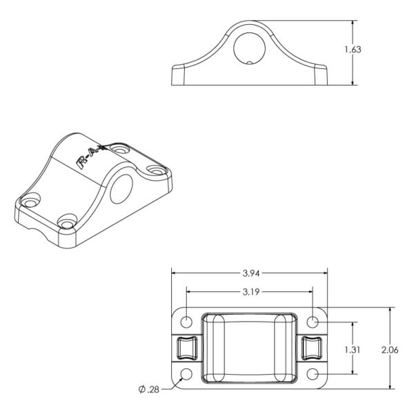 RAM ROD Paratia Spline Post Base Ram Mounts RAM-114BMU - immagine 6