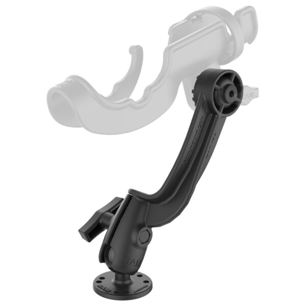RAM ROD Revolution Braccio a cricchetto con base a sfera a superficie piana Ram Mounts RAM-114PRBU