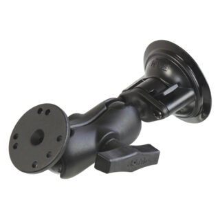 RAM Twist-Lock Supporto a ventosa con adattatore per piastra tonda - Corto Ram Mounts RAM-166-B-202U