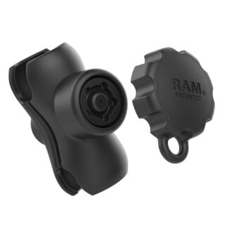 RAM Braccio a presa Doppia con RAM Pin-Lock Manopola di Sicurezza a 5 Pin - tipo C Ram Mounts RAM-201-BS-KEY5U
