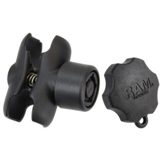 RAM Braccio a presa Doppia con RAM Manopola di Sicurezza Pin-Lock - tipo C Corto Ram Mounts RAM-201-BSU