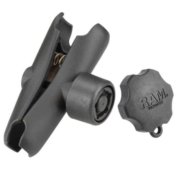 RAM Braccio a presa doppia con RAM Pin-Lock Manopola di sicurezza a 5 pin Ram Mounts RAM-201-S-KEY5U