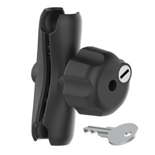 RAM Braccio a Bicchiere Doppio con Pomello Serratura Chiave in Acciaio - tipo C Media Ram Mounts RAM-201LSU
