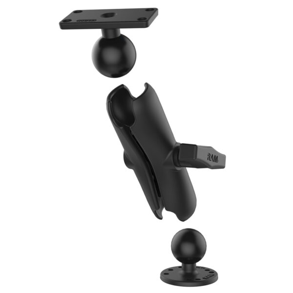 RAM Drill-Down Supporto a sfera doppio per Humminbird Helix 5 - Medio Ram Mounts RAM-202-153-202U - immagine 3