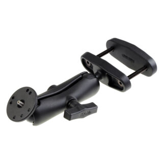 RAM Doppio supporto a sfera con base a morsetto per palo quadrato da 3" e perno da 1/4"-20 Ram Mounts RAM-202A-247-3U