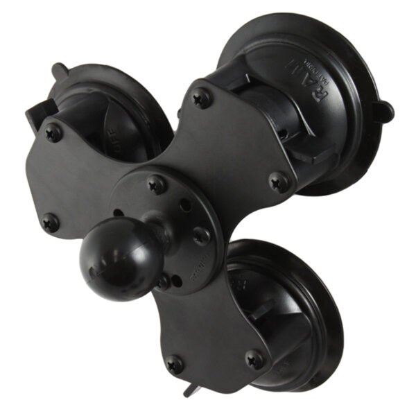 Supporto a tripla ventosa con base in metallo e sfera di tipo C inclusa Ram Mounts RAM-224-3U