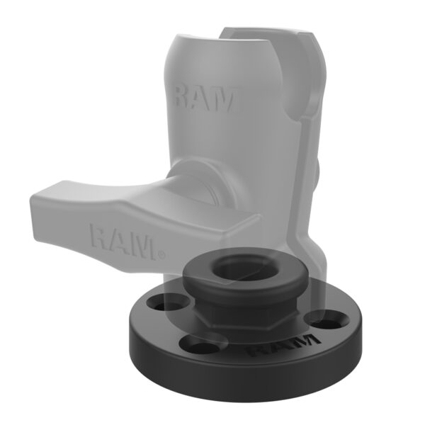 RAM Adattatore Base Rotonda con Bottone Ottagonale in Alluminio Ram Mounts RAM-324-OFU - immagine 2