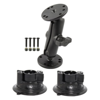 RAM Doppio Montaggio a Sfera con Due Basi a Ventosa RAM Twist-Lock Ram Mounts RAM-333-102-KRA1