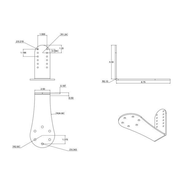 RAM Keyboard Adapter Plate for Symbol 5090 Ram Mounts RAM-333-SYM2U - immagine 2