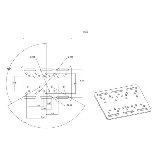 Supporto per tettuccio per carrello elevatore RAM Mounts RAM-335-246 con sfera di tipo C inclusa - immagine 2