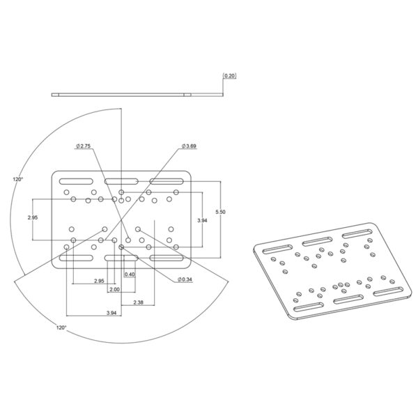 RAM Base di Protezione del Tetto per Carrello Elevatore con Sfera - tipo D Ram Mounts RAM-335-D-246 - immagine 2