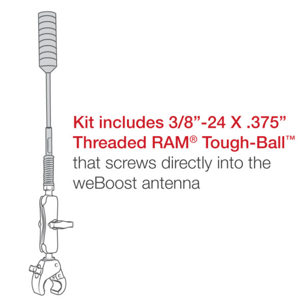 RAM Tough-Claw Supporto per utilizzi estremi per weBoost Ram Mounts RAM-404-379-372437U - immagine 5