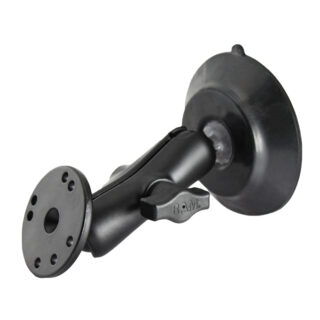 RAM® Suction Cup Double Ball Mount with Round Plate Ram Mounts RAM-B-101-224