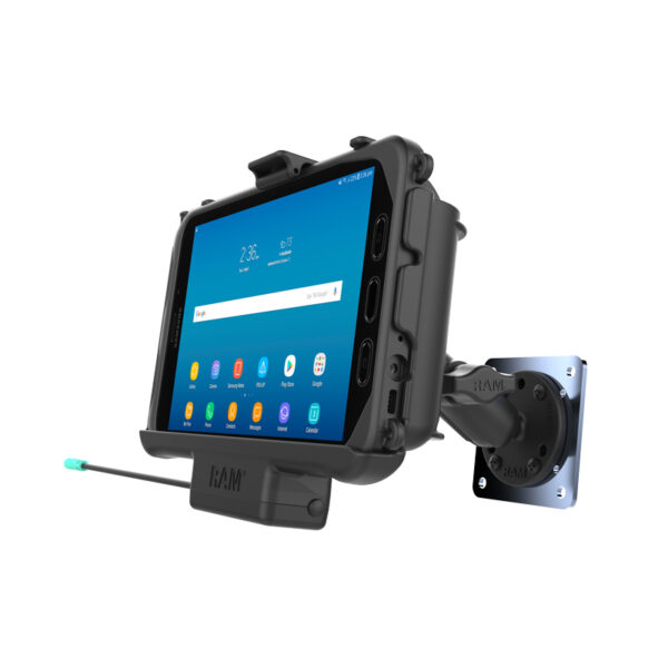 RAM® EZ-Roll'r™ Powered Mount for Samsung Tab Active3 & Tab Active5 and Tab Active2 Ram Mounts RAM-B-101-225B-SAM60P-V7B1U - immagine 2