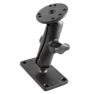 RAM Doppio Supporto a Sfera con Piastra Tonda e Piastra 2" x 4" - Medio Ram Mounts RAM-B-101-24U