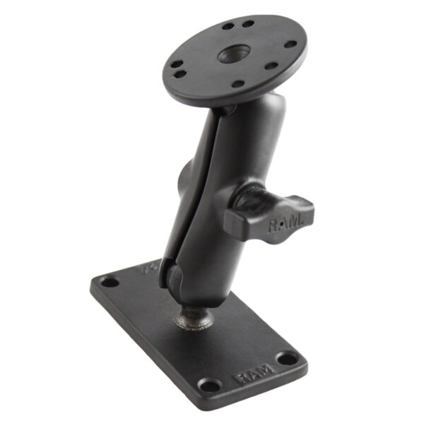 RAM Doppio Supporto a Sfera con Piastra Tonda e Piastra 2" x 4" - Medio Ram Mounts RAM-B-101-24U