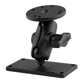 RAM Doppio Supporto a Sfera con Piastra Tonda e Piastra 2" x 4" - Corto Ram Mounts RAM-B-101-A-24U
