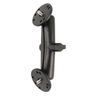 RAM Doppio supporto a sfera con due prigionieri filettati da 1/4"-20 e piastre Ram Mounts RAM-B-101A2U-C