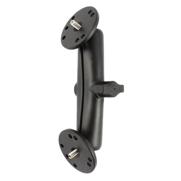RAM Doppio supporto a sfera con due prigionieri filettati da 1/4"-20 e piastre Ram Mounts RAM-B-101A2U-C
