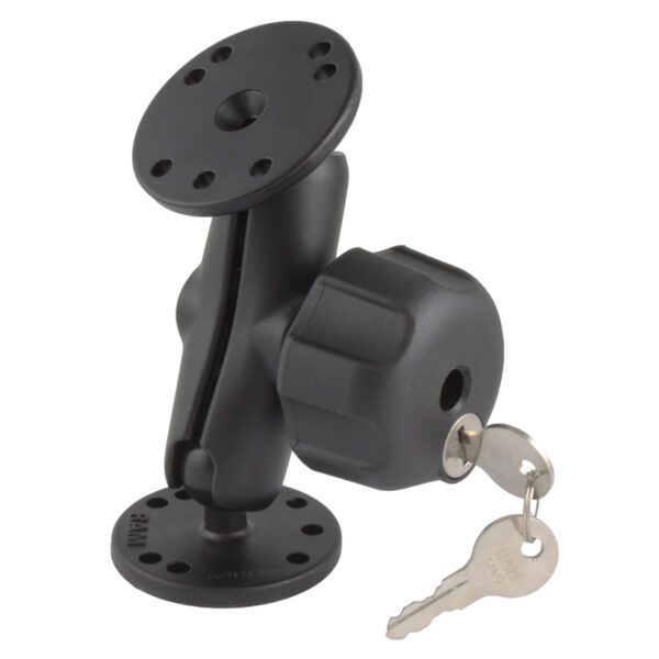 Sistema di montaggio Ram Mounts RAM-B-101LU per superfici lisce con chiusura antifurto a chiave