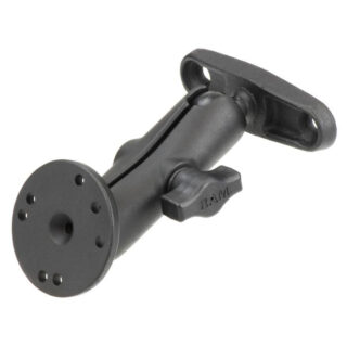 RAM Doppio supporto a sfera con piastra tonda e base con schema di fori da 2 7/8" Ram Mounts RAM-B-101U-247-25B