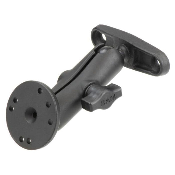 RAM Doppio supporto a sfera con piastra tonda e base con schema di fori da 2 7/8" Ram Mounts RAM-B-101U-247-25B