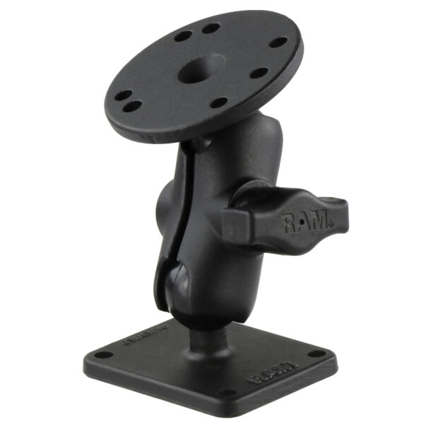 RAM Doppio Montaggio a Sfera con Piastra Tonda e Piastra da 2" x 2,5" Ram Mounts RAM-B-101U-A-225U