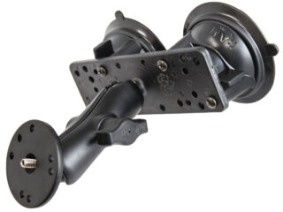RAM Twist-Lock Supporto a doppia ventosa con adattatore filettato maschio da 1/4"-20 Ram Mounts RAM-B-101U-BR1