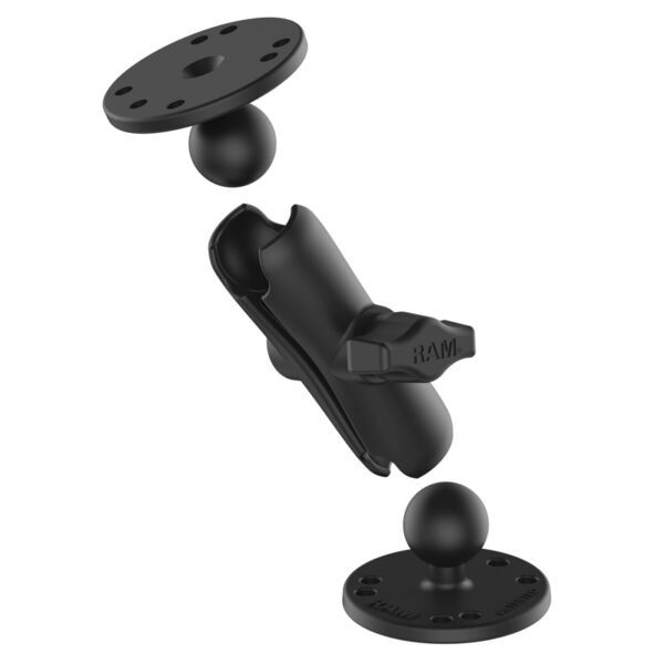 Sistema di montaggio Ram Mounts RAM-B-101U a doppia sfera piana per applicazioni nautiche - immagine 2