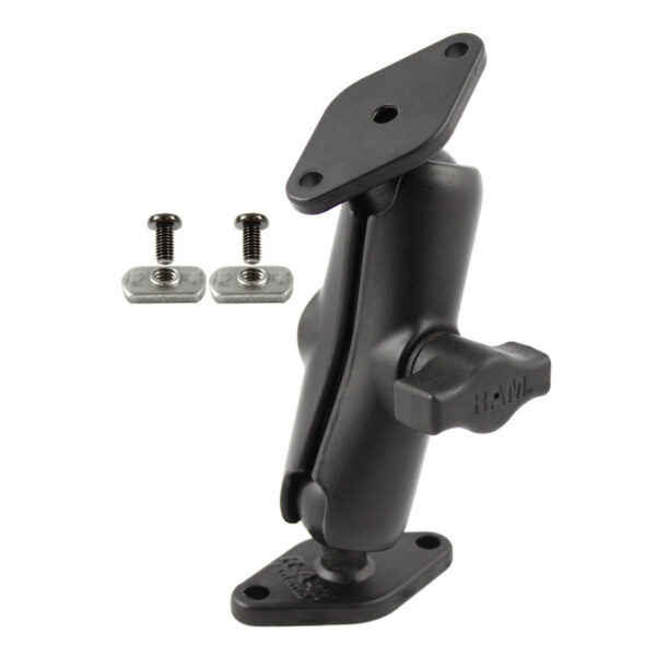 RAM Montaggio a Sfera Doppia con viteria per Montaggio a Pannello Piatto - Viti da 3/8" Ram Mounts RAM-B-102-FP2U
