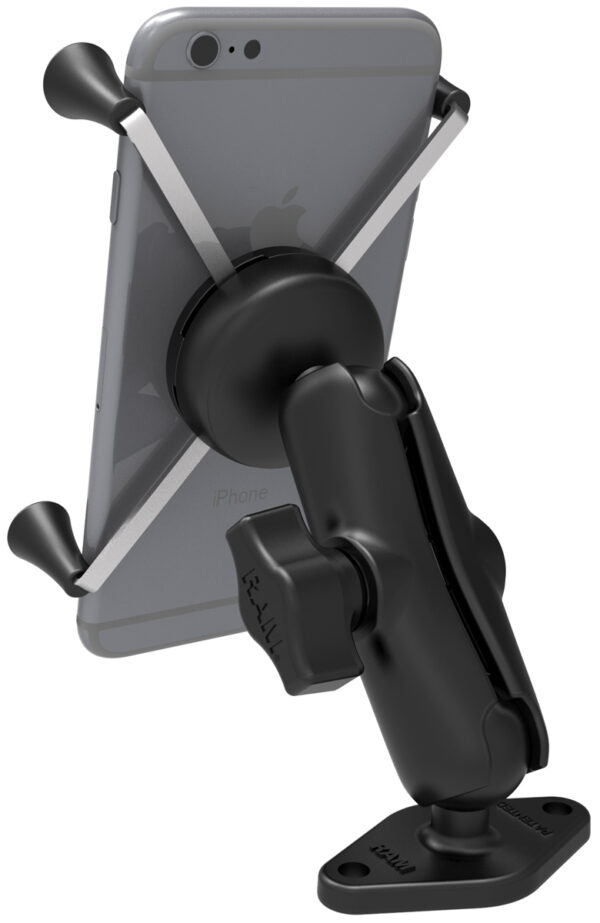 SUPPORTO SUPERIFICI LISCE RAM-MOUNT RAM-B-102-UN10U CON X-GRIP per Apple iPhone e Samsung Galaxy - immagine 3