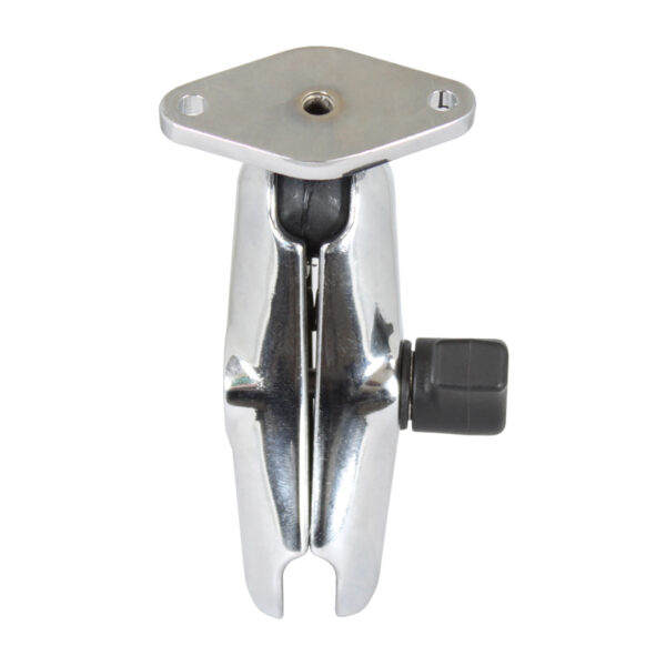 RAM Braccio a Bicchiere Doppio Cromato con Piastra a rombo - Braccio Medio Ram Mounts RAM-B-103-238CHU