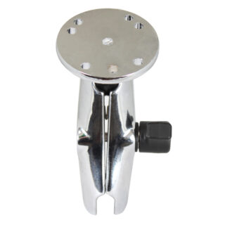 RAM Braccio a presa Doppia Cromato con Piastra Tonda - Braccio Medio Ram Mounts RAM-B-103CHU