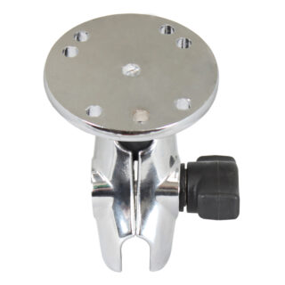 RAM Braccio a presa Doppia Cromato con Piastra Tonda - Braccio Corto Ram Mounts RAM-B-103CHU-A