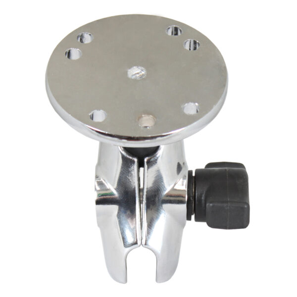 RAM Braccio a presa Doppia Cromato con Piastra Tonda - Braccio Corto Ram Mounts RAM-B-103CHU-A