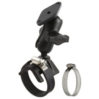 RAM Doppia Cinghia A Sfera Tubo Clamp Mount con Piastra a rombo - Corto Ram Mounts RAM-B-108-A-238